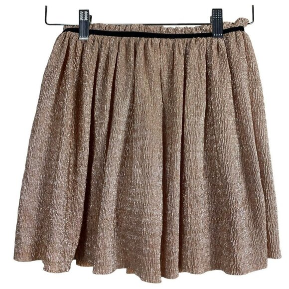 Kate Spade Gold Girls Metallic Crepe Skirt Gold Size 10 - Picture 4 of 7
